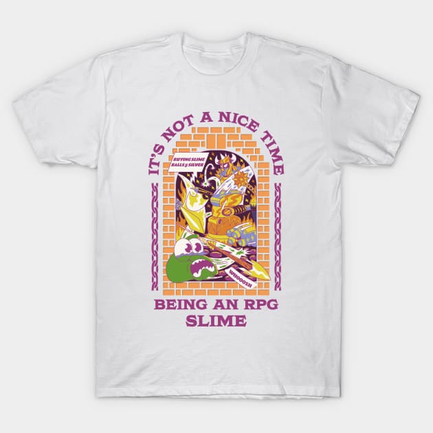 RPG Slime Time T-Shirt by falsetoothart